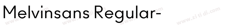 Melvinsans Regular字体转换